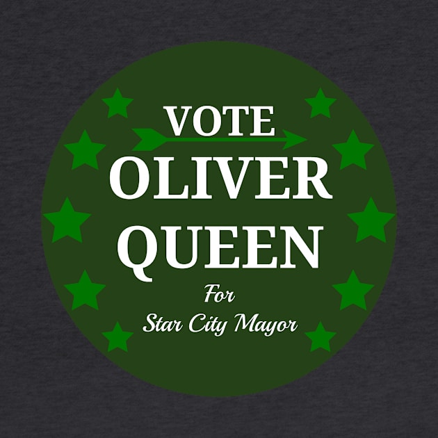 Vote Oliver Queen For Star City Mayor - Green Arrow Button Design by FangirlFuel